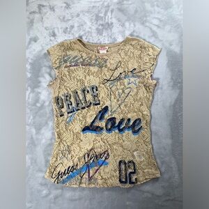 Guess Originals x J Balvin Amor Paz Peace Love crewneck top